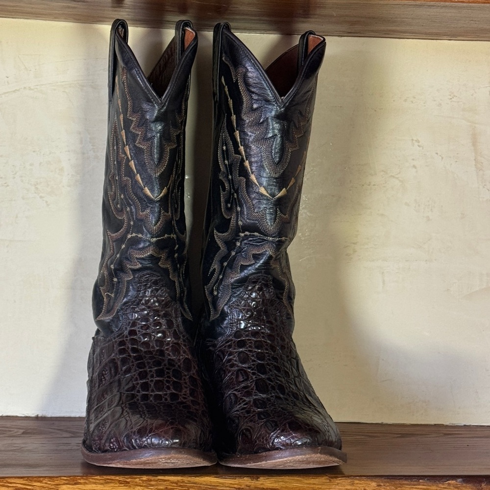 Dan Post Black and Brown Cowboy Boots